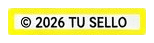 Recorte de la descripción de una canción en YouTube con la línea de copyright “© 2026 TU SELLO” resaltada en amarillo.